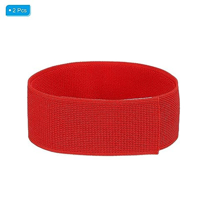 PATIKIL Boot Straps, 2 Pack Elastic Polyester Trousers Blouses Ankle Straps Pants Leg Bands with Hook and Loop for Hiking, Fishing, Hunting, 20", Red - color: Red, size: 20"