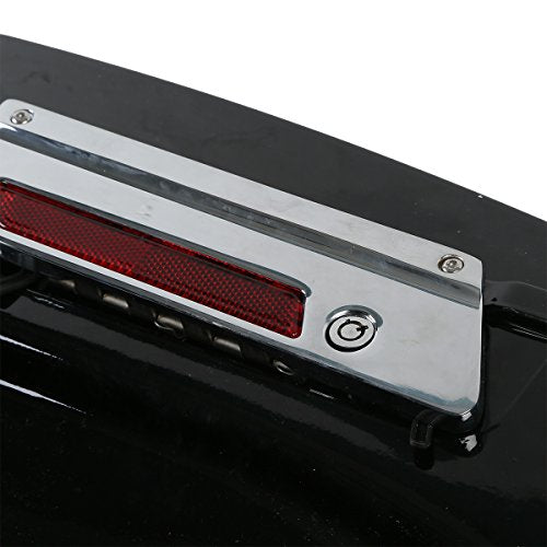 XMT-MOTO 5" Vivid Black Stretched Extended Hard Saddlebags Fit for Harley Davidson Touring FLT FLHT FLHTCU FLHRC Road King Road Glide Street Glide Electra Glide Ultra-Classic 1993-2013 - color: Vivid Black/black Latches, size: Stretched