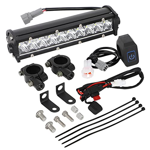 Off Road Light Bar, Universal 60W Motocross Light Bar Kit with Mounting Brackets and Switch for CRF250F CRF110 TTR110 YZF450 Fits Most Motorcycle 7/8" Handlebars - size: Light Bar Kit with Switch
