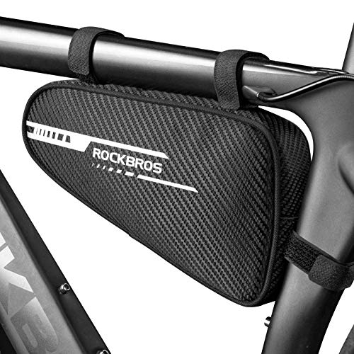 ROCKBROS Bike Bag Bicycle Frame Bag Bike Triangle Storage Bag Bike Accessories Pouch Cycling Pack for MTB Road Bicycle Accessories - color: Black