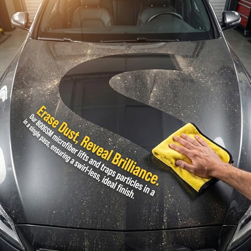 Microfiber Towels for Cars, 800GSM Car Cleaning Towels, Soft Microfiber Cleaning Cloths for Car Washing, Drying, Waxing, Buffing and Polishing, Scratch-Free Auto Detailing Towels, 6 Pack, 12 x 16 Inch - size: 6 Pack, 12 x 16 Inch