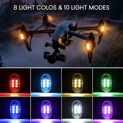2/4 / 6 / 8pcs LED Warning Lights for Motorcycle Car Shockproof Design Light - color: 2 lights