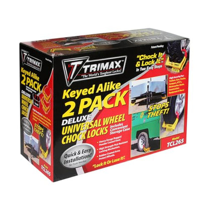 Trimax TCL265 Small Deluxe Keyed Alike Wheel Chock Lock, (Pack of 2) - style: 2 Pack TCL65