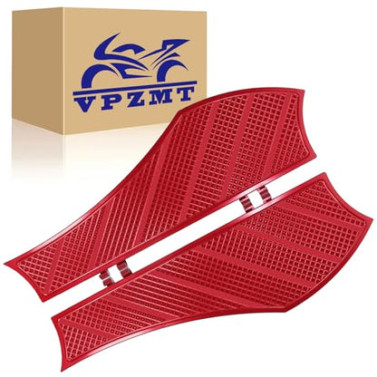 Red Driver Floorboards Front Footpegs for Harley Softail 1986-2017 & Touring Road King Road Glide Street Glide Electra Glide Ultra 1986-2025 - color: Driver Floor Board-Red