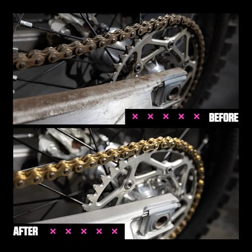 Muc-Off Motorcycle Chain Cleaner, 16.9 fl oz - Chain and Degreaser Spray for Cleaning - for On and Off-Road - size: 13.5 Fl Oz (Pack of 1)