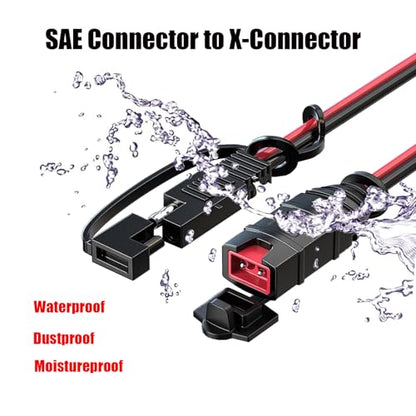 SAE Extension Cable Compatible with NOCO Genius Smart Battery Charger, 12-inch-14 AWG, SAE Connector Cable with Power Disconnect Switch Suitable for Motorcycles/ATVs/UTVs/Cars