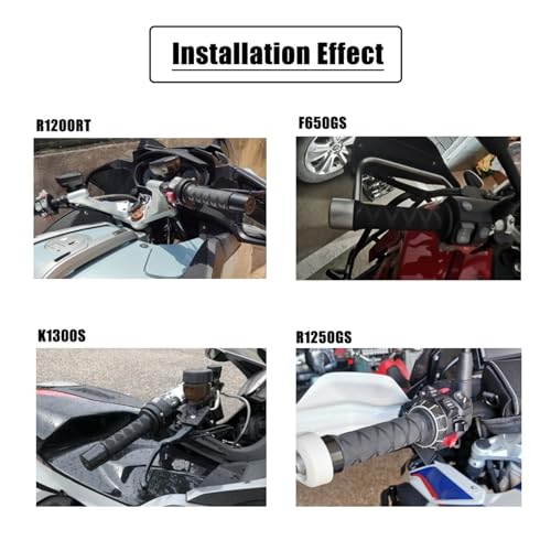 Motorcycle Non-Slip Heat Shrink Grip Handlebar Rubber Covers Universal for BM&W R1200RT F900R F800GS R9T R1200 R1250 GS Handlebars Grips - color: One Set-Yellow