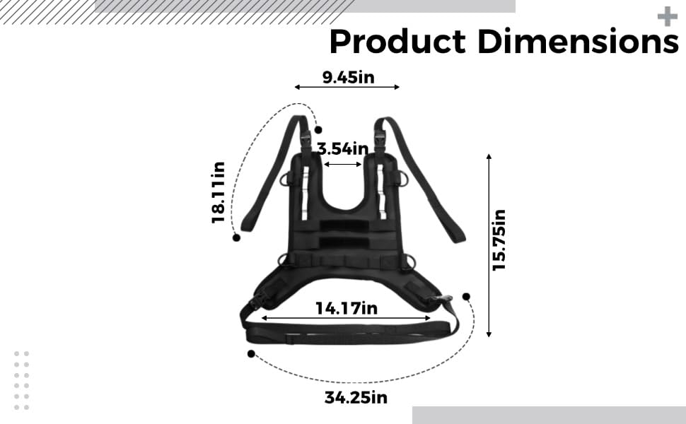 Motorcycle Tank Bag Mounting Base, Universal Fuel Tank Mount Harness, Riding Waterproof Vest with Adjustable Straps, Quick Release Buckle, D-Loop for Side Bag Storage