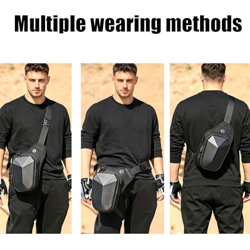 Motorcycle Leg Bag For Men EVA Hard Shell Thigh Bag Drop Leg Bag With Removable Leg Straps Multifunctional Gear Bags For Cycling Hiking Travel Outdoor