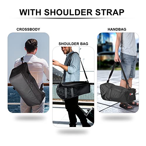 Under Seat Bag Compatible with Honda Ruckus 2010-2025 Accessories, Water-Resistant Scooter Side Frame Storage Bag with Shoulder Strap - Black Trim - color: Black