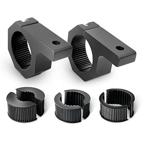 Nilight 90020B 2 Pack Mounting Bracket Kit LED Off Road Light Horizontal Bar Tube Clamp Roof Roll Cage Holder, 2 Years Warranty,Black - size: For 1"/1.5"/1.75"/2"Bar