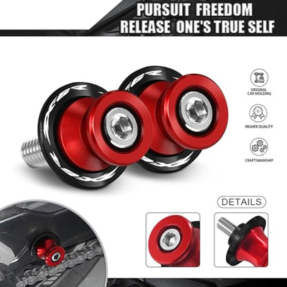 MFGZD For ZX-6R M8 Motorcycle Swingarm Spools Slider, CNC 8MM Swingarm Spools Sliders Stand Compatible with ZX6R ZX636 2015-2022 (Red, For ZX6R) - size: ZX6R Red