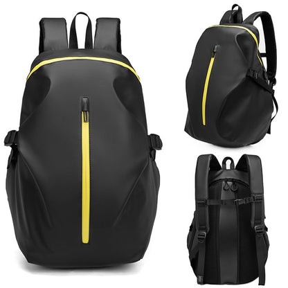 Motorcycle Backpack,Reflective Motorcycle Helmet Bag Backpack for Men Women, Large Capacity Waterproof Travel Backpack Shoulder Bag (Yellow) - color: Yellow