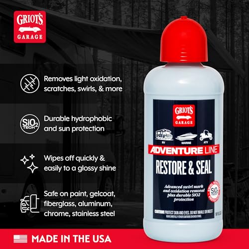 Griot's Garage Restore and Seal, Auto Detailing and Polishing for RVs, Campers, Boats, ATVs, Motorcycles, Works on Paint, Chrome, Steel and More, 10826, 16oz - size: 16 Fl Oz (Pack of 1)