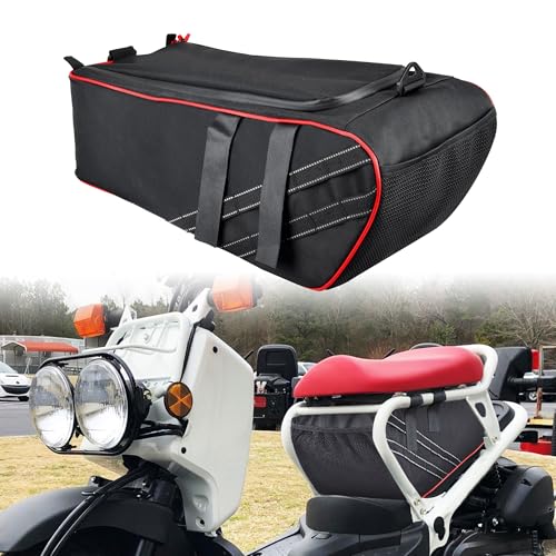Goldfire Under Seat Bags Saddlebag Tool Organizer Storage Bag Gear Bag with Shoulder Strap for All Ruckus Scooter Model Years Motorcycle Ruckus Accessories (Red Piping) - color: Red