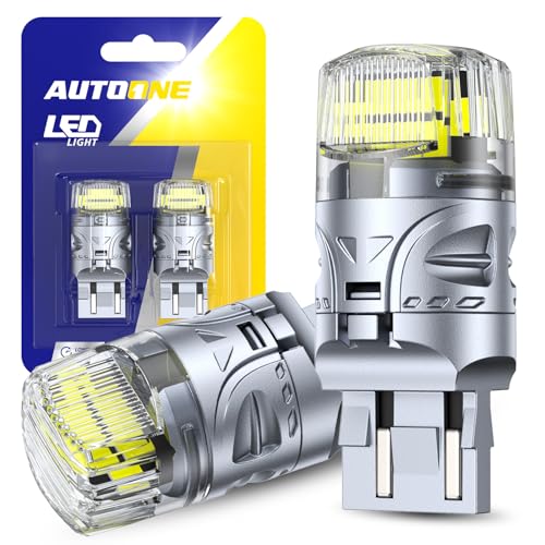 AUTOONE White 7443 7440 LED Bulbs Reverse Lights, 700% Super Bright & 6500K White 7441 7444 7440NA W21W LED Bulbs for Backup Reverse Tail Brake DRL Signal Parking Lights, 2PCS - color: White, size: 7443/7440