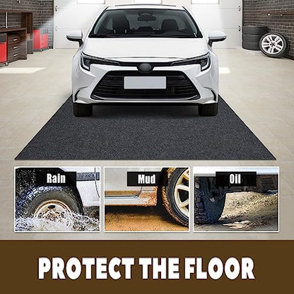 Oil Spill Mat, 29" x 36", Garage Floor Mat Under Car, Waterproof/Durable/Non-Slip TPR Backing, Reusable Absorbent Pad, Charcoal - size: 29" x 36"