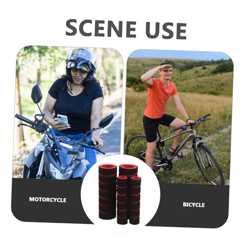 Non-Slip Motorcycle Handlebar Grips Cover Set Universal Fit for Motorbike and Bicycle Soft Foam Protective Sleeves for Enhanced Control and Comfort