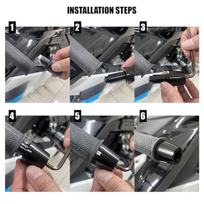 MFGZD ZX10R Motorcycle Bar End Plugs, CNC Aluminum Alloy Black Handlebar End Plugs Compatible With Kawasaki ZX-10R ZX10R Anti-collision And Anti-fall Plug Decoration Handlebar Plug - size: For ZX10R Black