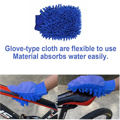 Bike Cleaning Brush Kit, Bike Chain Cleaner, Bicycle Motorcycle Accessories Multi Cleaning Tool for Mountain Road Bicycle & Motorbike & ebike Chain/Crank/Tire/Sprocket