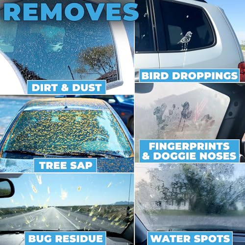 Window and Glass Cleaner Streak Free for Cars - Ammonia Free, Tinted Window Safe, Auto Glass Cleaner for Windows, Mirrors, Navigation Screens; Car, Truck, SUV and Home Use - color: Glass Cleaner