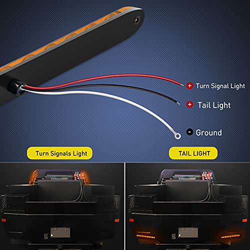 Nilight 16Inch Trailer Marker ID Bar 2PCS 11 LED Amber Turn Signals Tail Light DOT Compliant IP65 Waterproof for Truck Trailers Cargo Carriers - color: 2Pcs 16" Amber 11LED