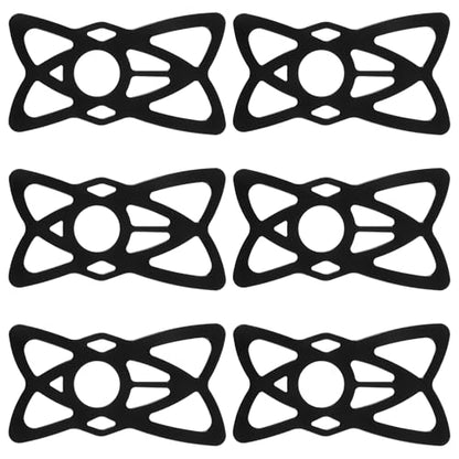 Rubber Phone Holder, 6 Pack Motorcycle Phone Mount Tether Ultra-Stable Bike Bands Compatible Bicycle Phone Mount for Scooter Bike Bicycle Motorcycle Handlebar (Black)