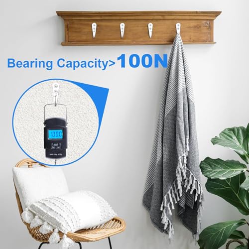15Pcs White Coat Hooks - Wall Hooks for Closet Hanging, Multi-Room Use (Bathroom/Bedroom/Kitchen), Holds Coats/Towels/Scarves/Hats/Keys/Cups, Includes 30 Screws - color: 15pcs hook + White