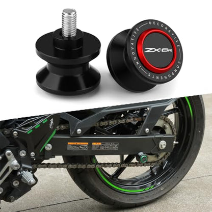 8MM Swingarm Spools Fit For NINJA ZX-6R - 2023 2024 2025 Rear Frame Stand NINJA ZX 6R Swingarm Spools Frame Sliders 2023 ZX6R Accessory 2024 ZX6R Accessories 2025 ZX-6R Spool RD - color: red