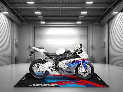 Parking Mat for S1000RR Motorcycle Model, Display and Pit Mat, Washable Non-Slip Garage and Showroom Floor Carpet (Size 2: 102 x 47/260 x 120 cm) - size: 3'11" x 8'6" (Oblong)