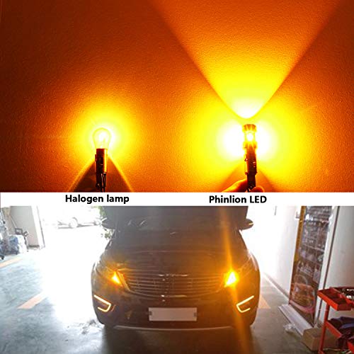 PHINLION 3600 Lumens 1156 7506 Amber LED Turn Signal Light Bulbs Super Bright P21W 1141 2396 7506 LED Bulb for Car Truck Motorcycle RV Blinker Lights, Amber Yellow - color: Amber Yellow