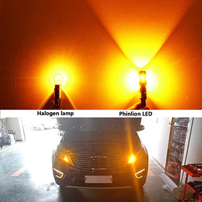PHINLION 3600 Lumens 1156 7506 Amber LED Turn Signal Light Bulbs Super Bright P21W 1141 2396 7506 LED Bulb for Car Truck Motorcycle RV Blinker Lights, Amber Yellow - color: Amber Yellow