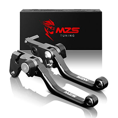 MZS Dirt Bike Clutch Brake Levers, 2014-2026 Pivot Adjustable Lever CNC Black Accessories Compatible with 125 150 200 250 350 450 500 SX SXF EXC EXCF XC XCF XCFW TC FX TE FE TX FX MC EX - color: Black, size: 125/150/200/250/350/450/500 Models