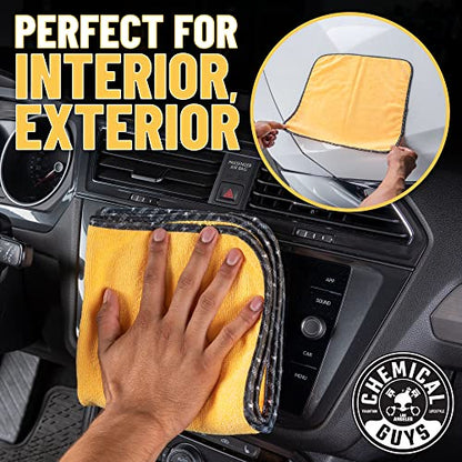 Chemical Guys Automotive Microfiber Drying Chamois Gold 3 Pack Extra Absorbent Car Drying Cloths for Streak Free Paint Glass and Smooth Exterior Surfaces 24 x 16 Inches - size: 24"x16", style: 3 pack