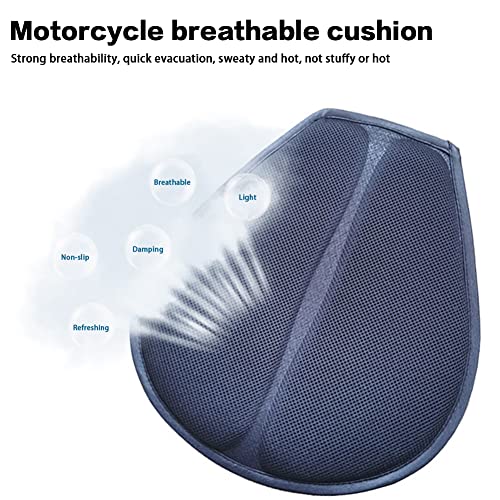 Motorcycle Seat Cushion,Shock Absorption Motorcycle Seat Pad Breathable Seat Mat Motorbike Pressure Relief Cushion Motorcycle Accessories,37.5cmx35cm