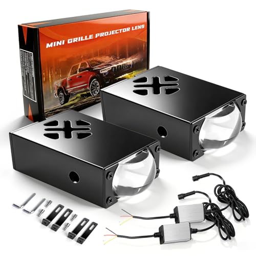 CO LIGHT 4Pcs Low Profile LED Grille Lights with Lens, Dual Color White & Yellow Hi-Lo Beam, Strobe Auxiliary Fog Lights, 12V-24V Offroad Lamps for Truck Pickup SUV ATV UTV - size: 2pcs