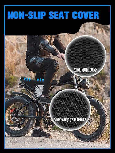 Non-Slip Seat Cover Compatible Fit for Ridstar Q20/Q20 Pro Lite EBike E-Bike, Electric Bike Soft Seat Cover Black - color: black