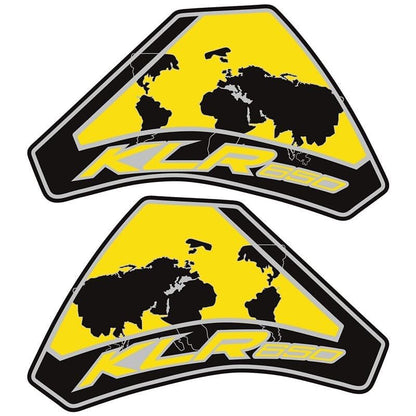 KLR650 Tank PAD Front Side Tank Pad Fuel Compatible with Klr650 2022-2025 3D Gel Tank Fuel Gip Klr650 Pad (Yellow) - color: 144 Yellow