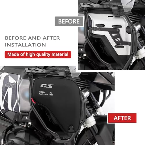 For R1300GS Motorcycle Radiator Cowl Bag Side Storage Bags Fits for R 1300 GS Trophy Adventure 2024-2025 Motorcycle Accessories 4L Capacity Tool Package