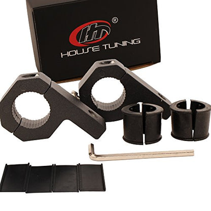 Bar Clamps 0.75 inch (3/4"),0.875 inch (7/8"),1 inch Aluminum Tube Clamps for Led light Bar Fog lamp ATV Whips Mount(2Pack) - size: 0.75~1.0inch