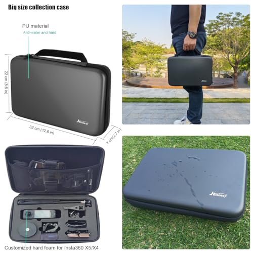 Accessories Kit for Insta360 X5 / X4 Camera Mount Bundle with Magnetic Mount Carrying Case, Selfie Stick, Tripod, Chest Strap,Bike Clamp,Screen Protector Non-Slip Mounts for Insta 360 X5 / X4 60I