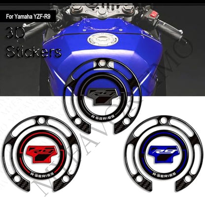 Motorcycle Tank Pad Compatible with Yamaha YZF R9 YZFR9 2025 2026 Motorcycle Fuel Tank Protector Gas Tank Decals YZF R9 Tank Pad Fuel Tank Kit Knee Stickers Decals Protection (A-1) - color: A-1