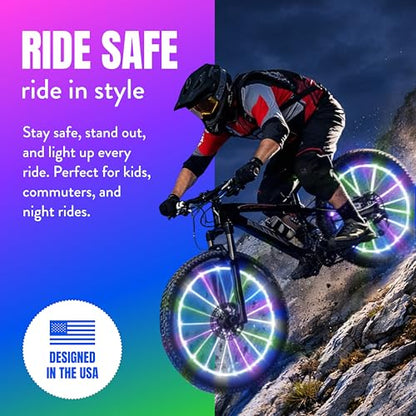 Activ Life LED Bike Wheel Lights with Batteries Included! Get 100% Brighter and Visible from All Angles for Ultimate Safety & Style (1 Tire Pack) - color: Pastel