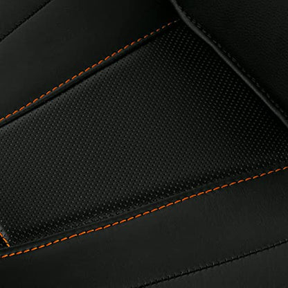 SLMOTO Motorcycle Driver Passenger Seat For Harley Touring Road King Street Glide Road Glide Electra Glide 1997-2007 Black Orange - style: Black and Orange