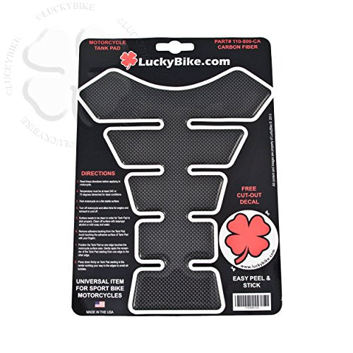 Carbon Look Segmented Gas Tank Pad Universal Ninja Sticker Protector Scratch - size: Carbon Look