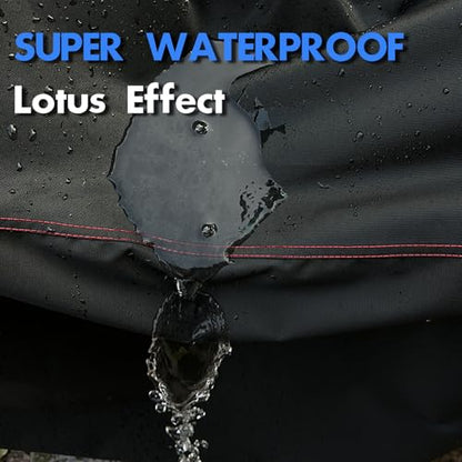 800D Motorcycle Cover 91 Inch - Outdoor Moped Cover with Lock Hole Universal Fit, Heavy Duty & All-Weather Waterproof Motor Cycle Protection Fit for Harley, Honda, Kawasaki, Fit Up to 91" Motorcycles - size: (XL) 91" x 37" x 49"