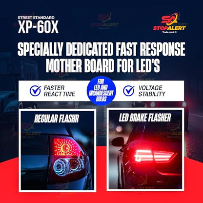 NEW XP 60X +60 Brake Flasher Universal Stop bulbs & Tail Light Relay Pre-programmed pattern (rapid flash, low flash & steady) LEDs & OTHERS for Cars, Trucks, Motorcycles - 5A 60W