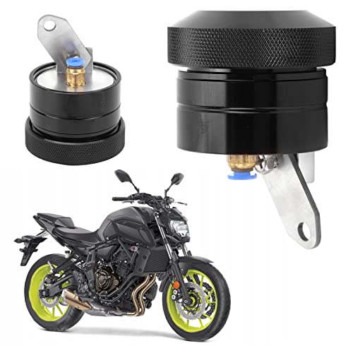 Motorcycle Chain Lubricator System with Oil Reservoir Universal Fit for and Most Bikes, Metal Drip Oiler Cup with Adjustable and Extended Bracket, - color: Black