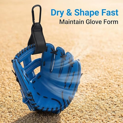 3 PCS Adjustable Baseball Glove Clip for Hanging Bags, Sports Gear Holder with Loops for Drying & Equipment Storage