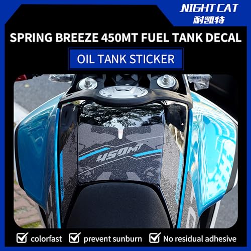 Motorcycle Tank Pad,Motorcycle Fuel Tank Protector,Gas Tank Decals Compatible with CFMOTO 450MT CF Moto MT450 450 MT(MmBlue) - color: Mmblue